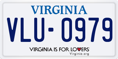 VA license plate VLU0979