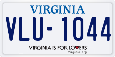 VA license plate VLU1044