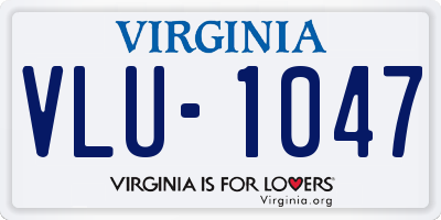 VA license plate VLU1047