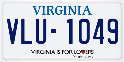 VA license plate VLU1049