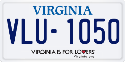 VA license plate VLU1050