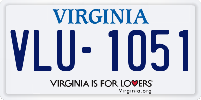 VA license plate VLU1051