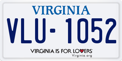 VA license plate VLU1052