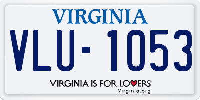 VA license plate VLU1053