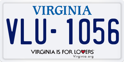VA license plate VLU1056