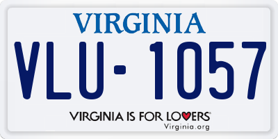 VA license plate VLU1057