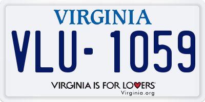 VA license plate VLU1059