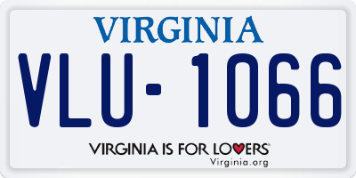 VA license plate VLU1066