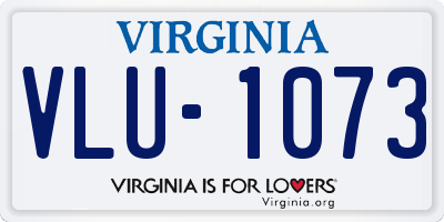 VA license plate VLU1073