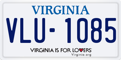 VA license plate VLU1085