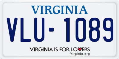 VA license plate VLU1089