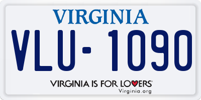 VA license plate VLU1090