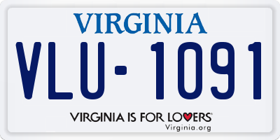 VA license plate VLU1091