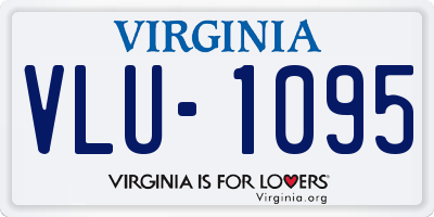 VA license plate VLU1095