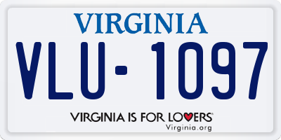 VA license plate VLU1097