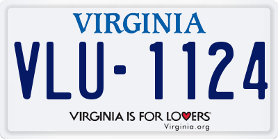 VA license plate VLU1124