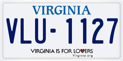 VA license plate VLU1127