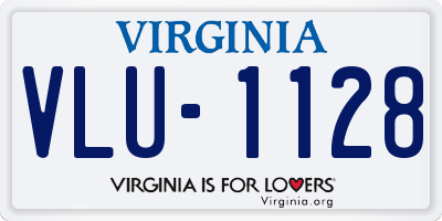VA license plate VLU1128