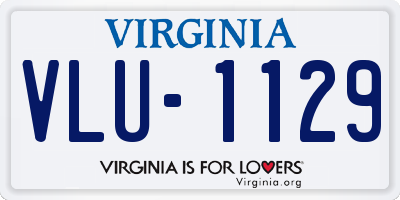 VA license plate VLU1129