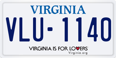 VA license plate VLU1140