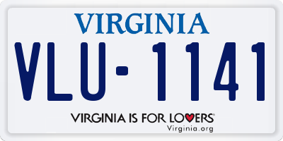 VA license plate VLU1141