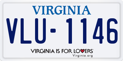 VA license plate VLU1146