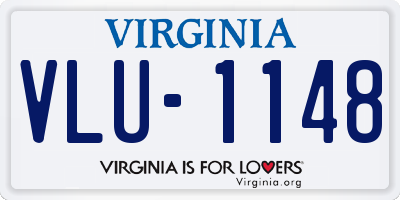 VA license plate VLU1148