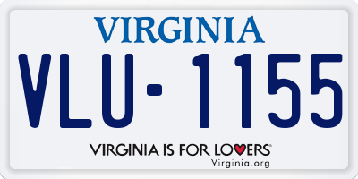 VA license plate VLU1155