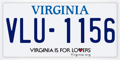 VA license plate VLU1156