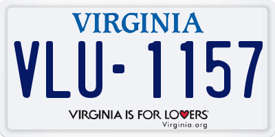 VA license plate VLU1157