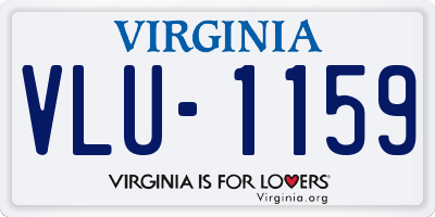 VA license plate VLU1159