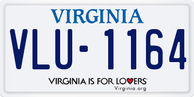 VA license plate VLU1164