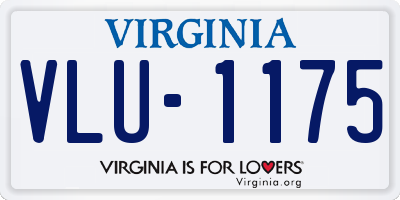 VA license plate VLU1175