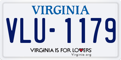 VA license plate VLU1179