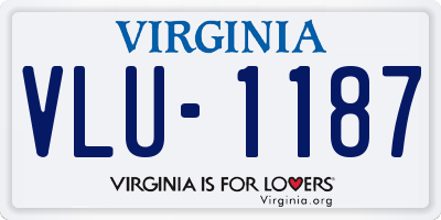 VA license plate VLU1187