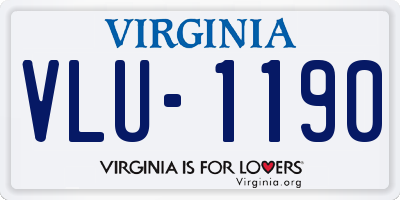 VA license plate VLU1190