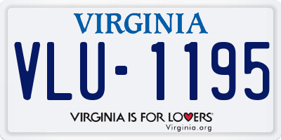 VA license plate VLU1195