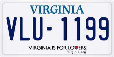 VA license plate VLU1199