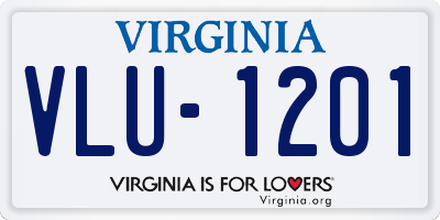 VA license plate VLU1201