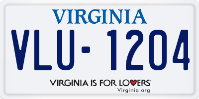 VA license plate VLU1204