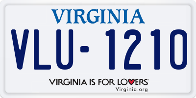 VA license plate VLU1210