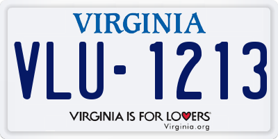 VA license plate VLU1213