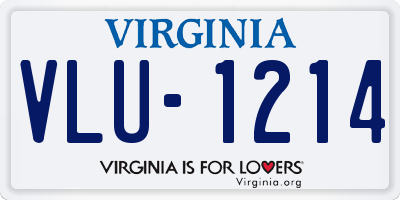 VA license plate VLU1214