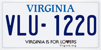 VA license plate VLU1220