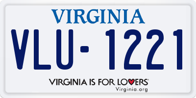 VA license plate VLU1221