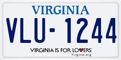 VA license plate VLU1244