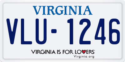 VA license plate VLU1246
