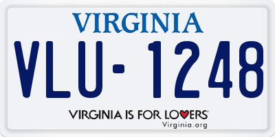 VA license plate VLU1248