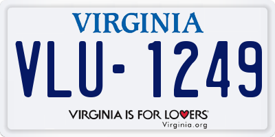 VA license plate VLU1249