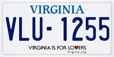 VA license plate VLU1255